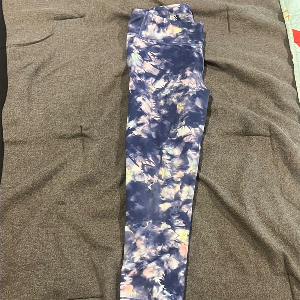 Athleta Kids Leggings - Blue and Pink Tie-Dye